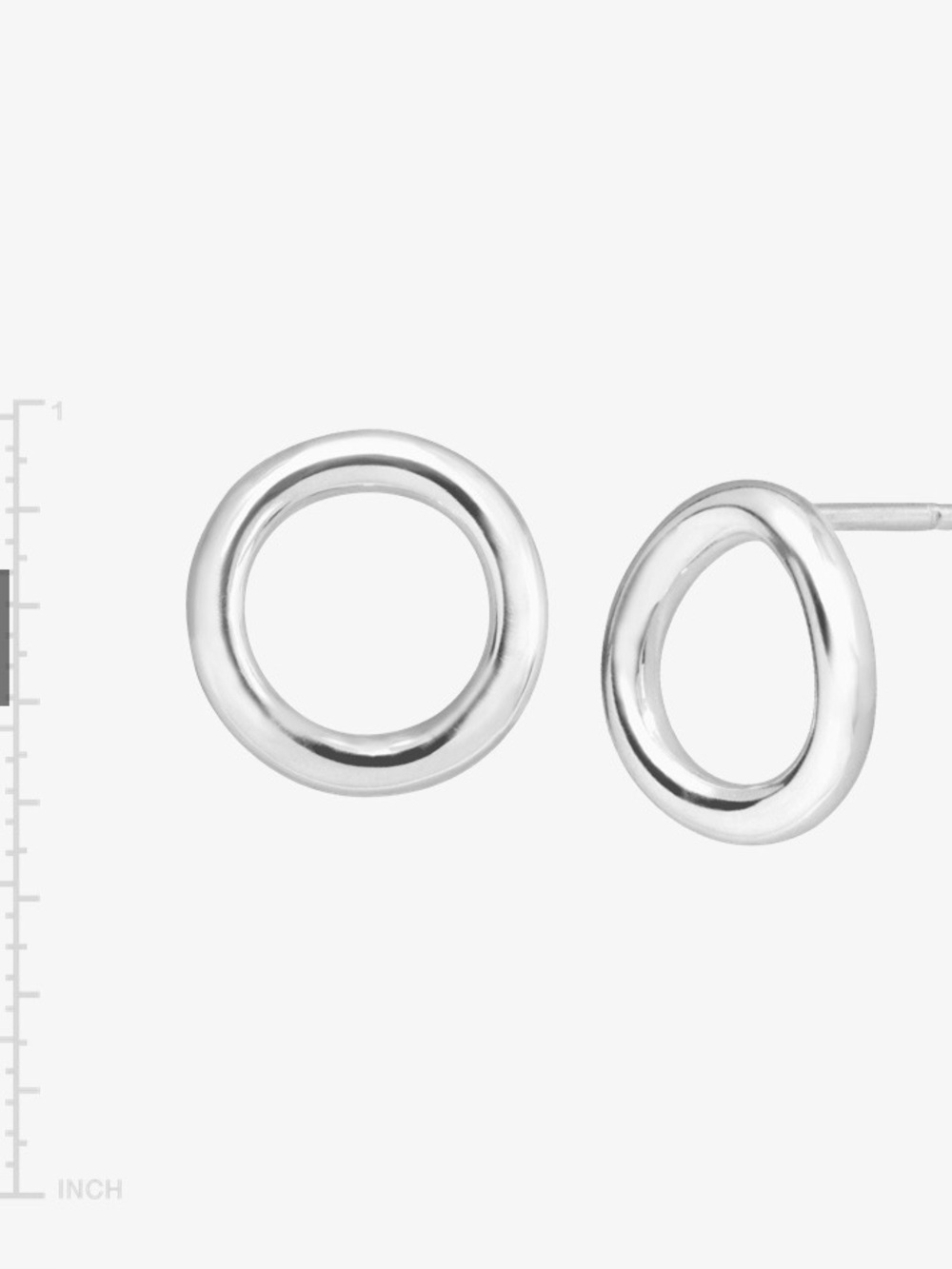 Silpada Sterling Open Hoop Stud Karma Earrings